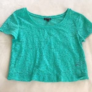 Express lace - slight cropped top